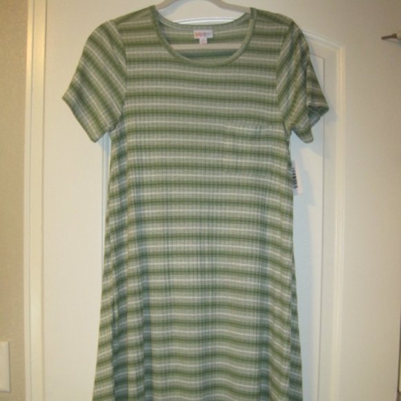 Lularoe Striped Carly Dress - Picture 1 of 5